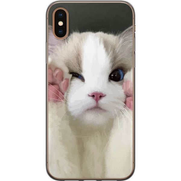 Kompatibelt Mobilskal till Apple iPhone XS Katt Hej