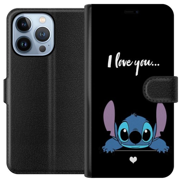 Yhteensopiva Lompakkokotelo Apple iPhone 13 Pro Stitch Minä Rakastan Sinua Yhteensopiva Lompakkokotelo Apple iPhone 13 Pro Stitch Minä Rakastan Sinua