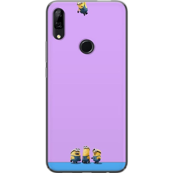 Kompatibel Mobilcover til Huawei P Smart Z Minions-illustration med lilla og blå baggrund, humoristisk filmtema for fans af sjove karakterer