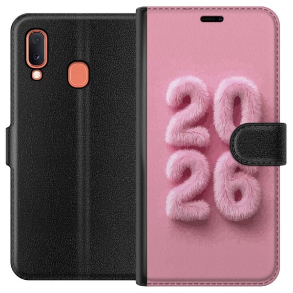 Kompatibelt Lommeboketui til Samsung Galaxy A20e Rosa fluff 2026-tekst i pastell, moderne nyttårstrend med mykt design, perfekt for dekorasjon og per Kompatibelt Lommeboketui til Samsung Galaxy A20e Rosa fluff 2026-tekst i pastell, moderne nyttårstrend med mykt design, perfekt for dekorasjon og per