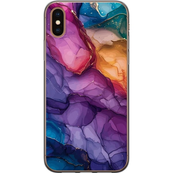 Yhteensopiva Puhelinkuori Apple iPhone XS Värikkäät kivet Yhteensopiva Puhelinkuori Apple iPhone XS Värikkäät kivet