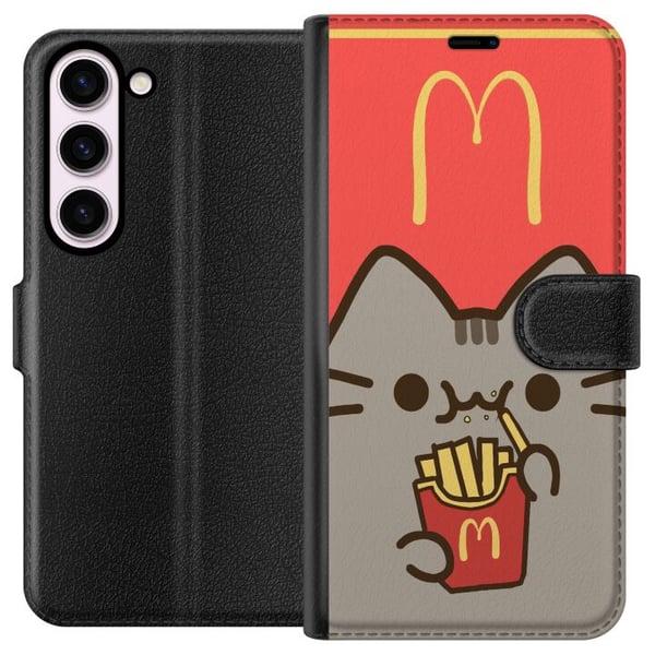 Kompatibelt Lommeboketui til Samsung Galaxy S23 Søt Pusheen-lignende katt med pommes frites i McDonald’s-stil – humoristisk og sjarmerende motiv. Kompatibelt Lommeboketui til Samsung Galaxy S23 Søt Pusheen-lignende katt med pommes frites i McDonald’s-stil – humoristisk og sjarmerende motiv.