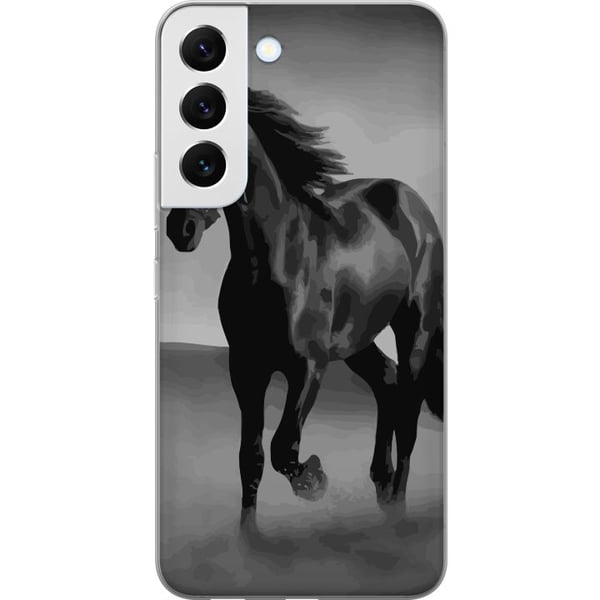 Yhteensopiva Puhelinkuori Samsung Galaxy S22 5G Pimeä Hevonen