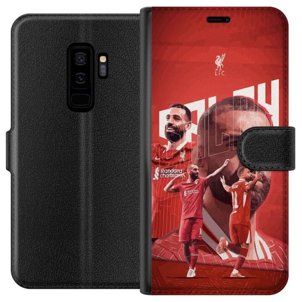 Kompatibelt Plånboksfodral till Samsung Galaxy S9+ Mohamed Salah Liverpool Egypten snabb kreativ ytter och Premier League-ikon som står för mål magi Kompatibelt Plånboksfodral till Samsung Galaxy S9+ Mohamed Salah Liverpool Egypten snabb kreativ ytter och Premier League-ikon som står för mål magi