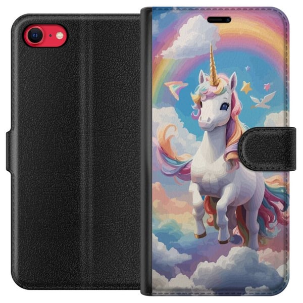 Kompatibelt Plånboksfodral till Apple iPhone 8 Enhörning Kompatibelt Plånboksfodral till Apple iPhone 8 Enhörning