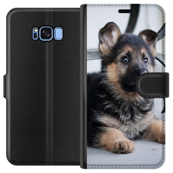 Kompatibelt Plånboksfodral till Samsung Galaxy S8 Schäfer Puppy Kompatibelt Plånboksfodral till Samsung Galaxy S8 Schäfer Puppy