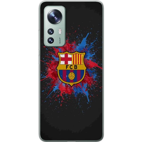 Kompatibelt Mobilskal till Xiaomi 12 Barcelona Splash Art med FC Barcelonas emblem i blått och rött perfekt för fotbollsfans