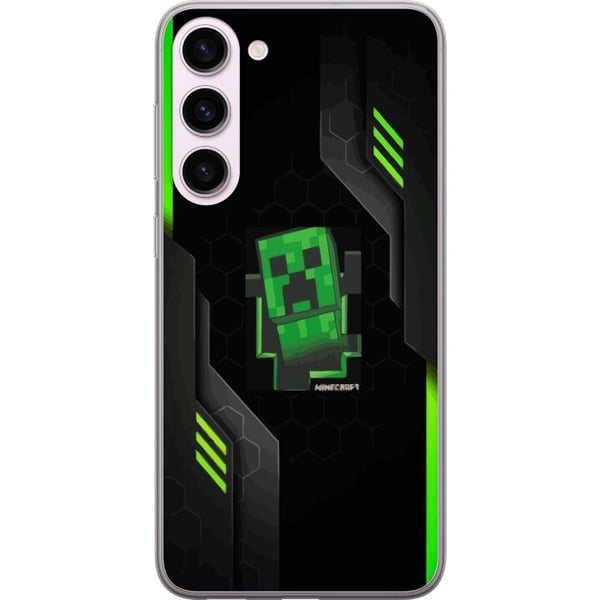 Kompatibel Mobilcover til Samsung Galaxy S23+ Grøn pixelbaseret, creeperlignende spilillustration i futuristisk neonstil til gamingrum Kompatibel Mobilcover til Samsung Galaxy S23+ Grøn pixelbaseret, creeperlignende spilillustration i futuristisk neonstil til gamingrum