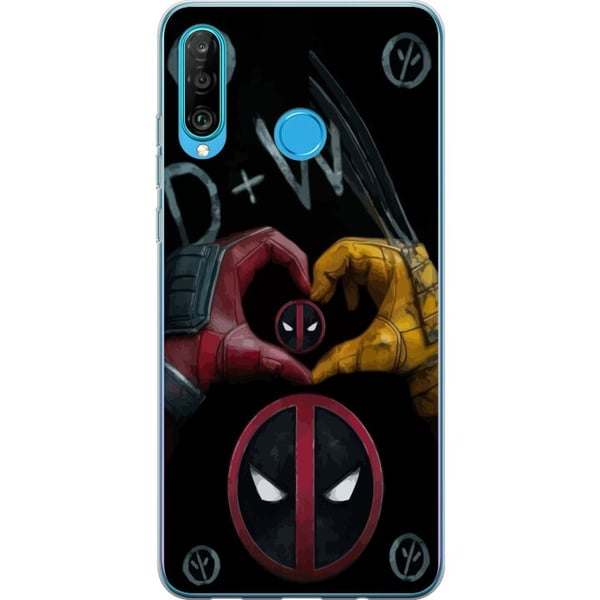 Kompatibel Mobilcover til Huawei P30 lite Deadpool & Wolverine Kærlighed