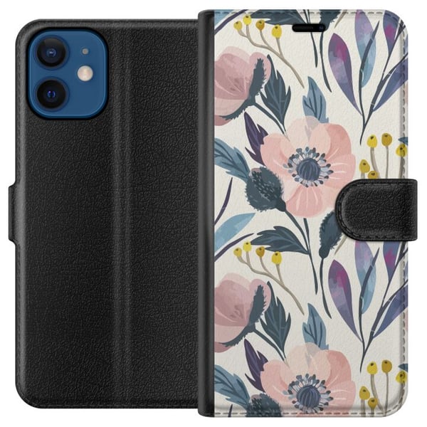 Kompatibelt Lommeboketui til Apple iPhone 12 Blomsterlykke
