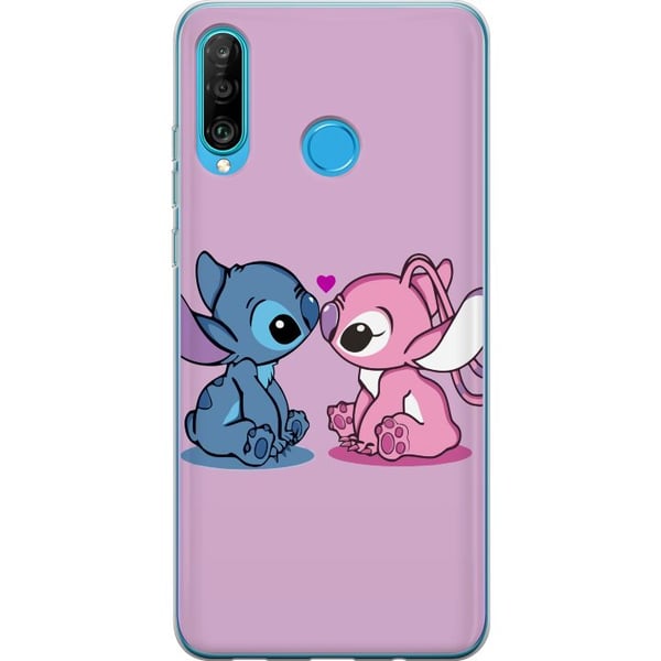 Kompatibelt Mobilskal till Huawei P30 lite lilo & stitch 2025