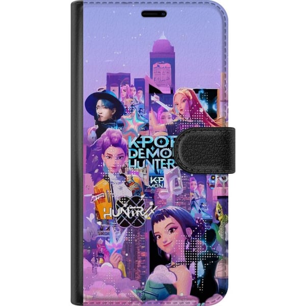 Kompatibelt Lommeboketui til Samsung Galaxy S10 Lite KPop Demon Hunters bursdagsmotiv med KPop-karakterer i neonlys og fargerikt festtema