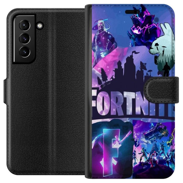 Kompatibelt Lommeboketui til Samsung Galaxy S21+ 5G Fortnite Kompatibelt Lommeboketui til Samsung Galaxy S21+ 5G Fortnite