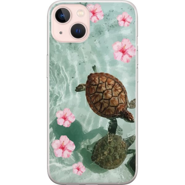 Kompatibelt Mobildeksel til Apple iPhone 13 Skilpadder og hibiskus tropisk design med blomster og vann rolig feriefølelse inspirert av hav og paradis Kompatibelt Mobildeksel til Apple iPhone 13 Skilpadder og hibiskus tropisk design med blomster og vann rolig feriefølelse inspirert av hav og paradis