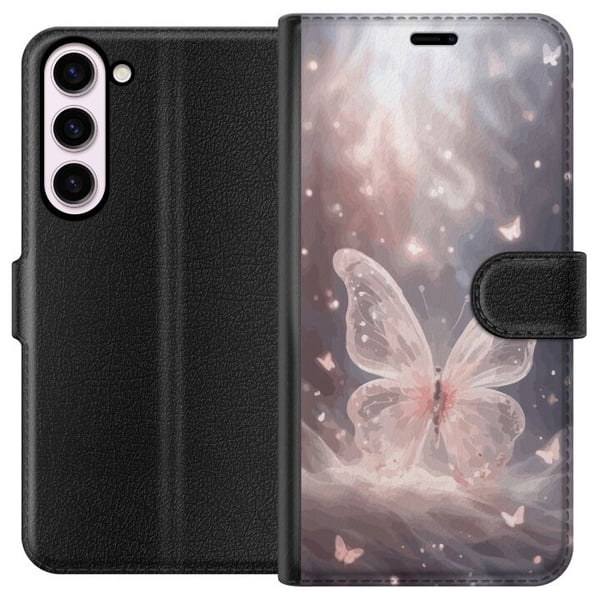 Kompatibel Tegnebogsetui til Samsung Galaxy S23+ Sommerfugl Kompatibel Tegnebogsetui til Samsung Galaxy S23+ Sommerfugl