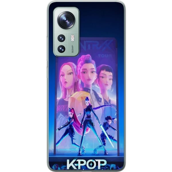 Yhteensopiva Puhelinkuori Xiaomi 12 KPop Demon Hunters 2 HuntrX futuristinen KPop-aihe näyttämöllä ja vahvalla energialla