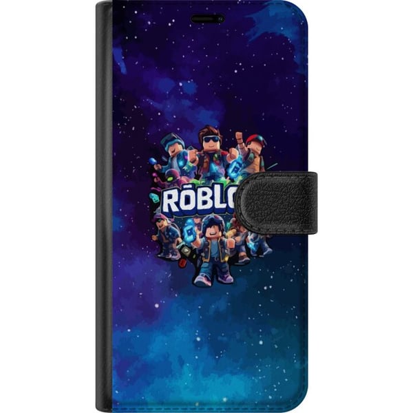Kompatibelt Lommeboketui til Samsung Galaxy S10 Lite Roblox-gamingdesign med avatarer, galaksebakgrunn i blå og lilla toner, populær Roblox-stil, epi