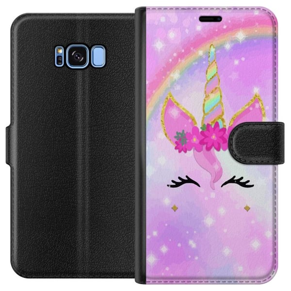 Kompatibelt Plånboksfodral till Samsung Galaxy S8 Unicorn Face Kompatibelt Plånboksfodral till Samsung Galaxy S8 Unicorn Face
