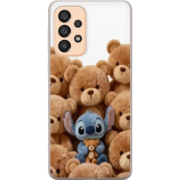 Yhteensopiva Puhelinkuori Samsung Galaxy A33 5G Söpö ja turvallinen kuvitus, jossa fantasiahahmoa ympäröivät nallekarhut lämpimässä tyylissä