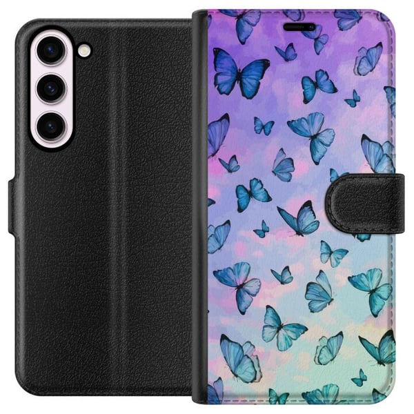 Kompatibel Tegnebogsetui til Samsung Galaxy S23+ Sommerfugle Kompatibel Tegnebogsetui til Samsung Galaxy S23+ Sommerfugle