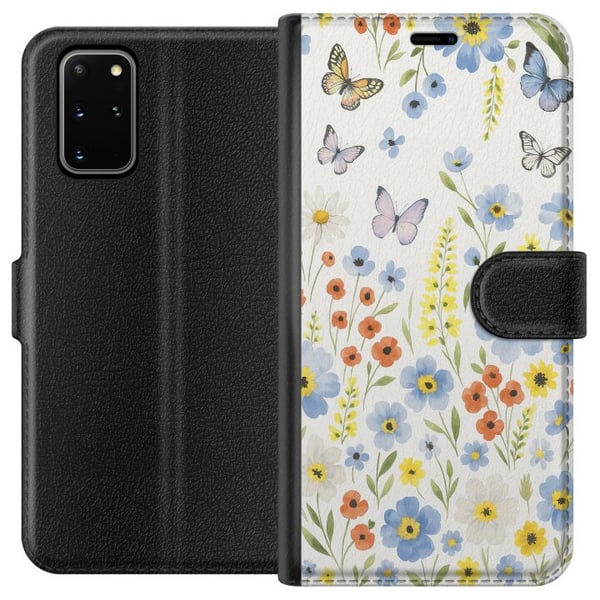 Kompatibelt Plånboksfodral till Samsung Galaxy S20+ Sommarblommor Kompatibelt Plånboksfodral till Samsung Galaxy S20+ Sommarblommor