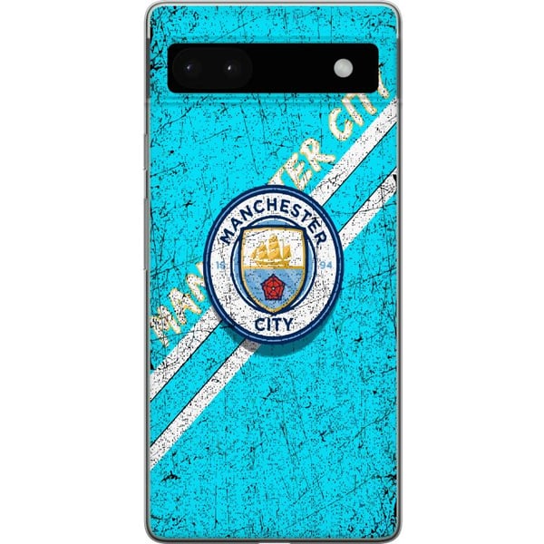 Yhteensopiva Puhelinkuori Google Pixel 6a Manchester City Jalkapallo Premierklubb