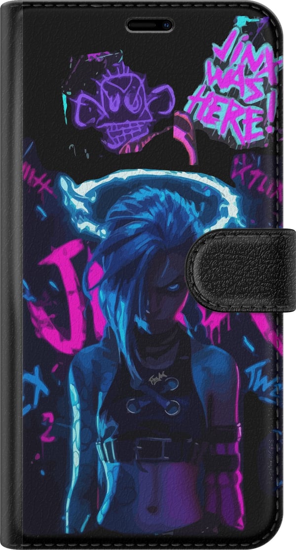 Kompatibelt Lommeboketui til OnePlus Nord CE 2 Lite 5G Arcane Jinx plakat League of Legends LoL graffiti neon anime Netflix spillkarakter fanartdesig