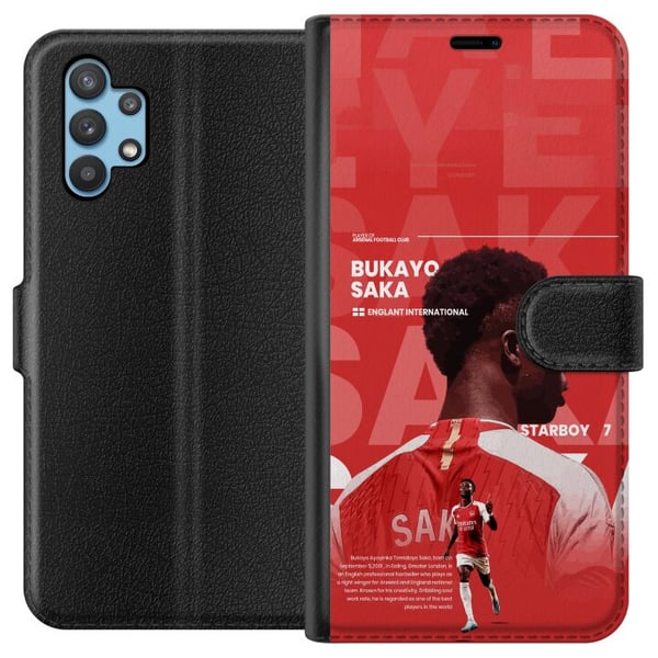 Kompatibelt Plånboksfodral till Samsung Galaxy A32 5G Bukayo Saka Arsenal England 16 assist trots skada fotboll ytter snabb kreativ offensiv kraft so Kompatibelt Plånboksfodral till Samsung Galaxy A32 5G Bukayo Saka Arsenal England 16 assist trots skada fotboll ytter snabb kreativ offensiv kraft so