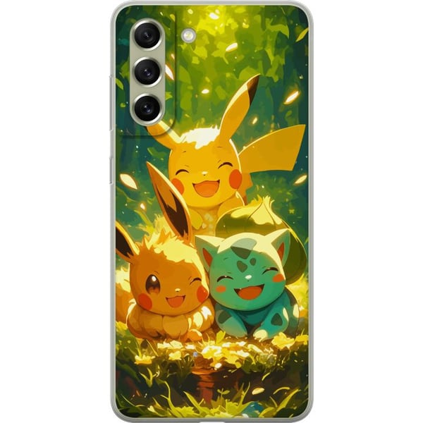 Kompatibel Mobilcover til Samsung Galaxy S21 FE 5G Pixelmonster spillestil - farverig design til retro-elskende gamere
