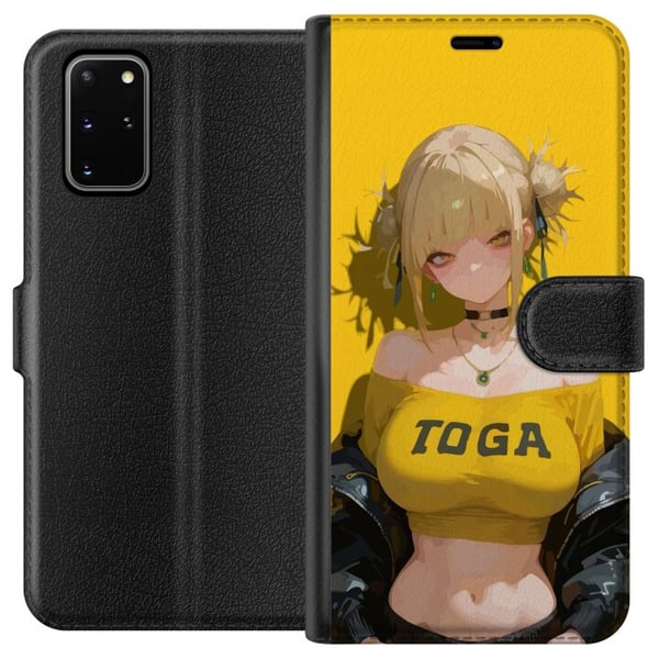 Kompatibelt Plånboksfodral till Samsung Galaxy S20+ Gul animeinspirerad illustration med blond karaktär stark bakgrund kawaii stil för trendiga motiv Kompatibelt Plånboksfodral till Samsung Galaxy S20+ Gul animeinspirerad illustration med blond karaktär stark bakgrund kawaii stil för trendiga motiv