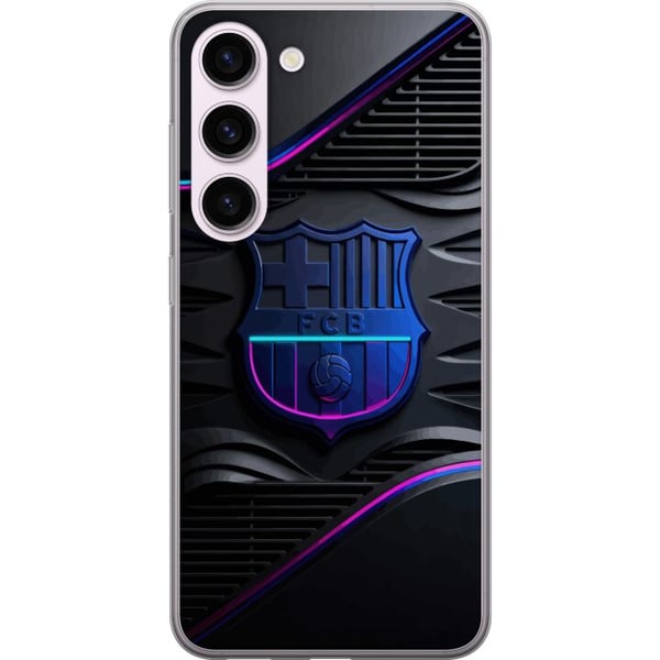 Kompatibel Mobilcover til Samsung Galaxy S23 FC Barcelona-emblem i neonblåt og rosa med futuristisk metalfølelse Kompatibel Mobilcover til Samsung Galaxy S23 FC Barcelona-emblem i neonblåt og rosa med futuristisk metalfølelse