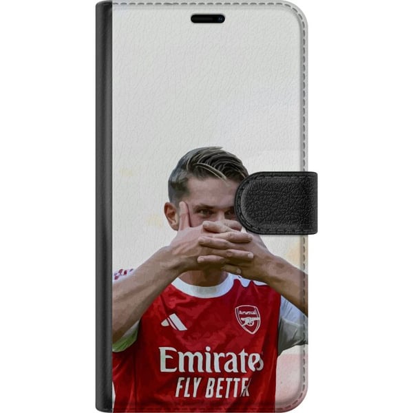 Kompatibelt Lommeboketui til Samsung Galaxy S21+ 5G Martin Ødegaard kunst – Nærbildeillustrasjon i Arsenal-drakt