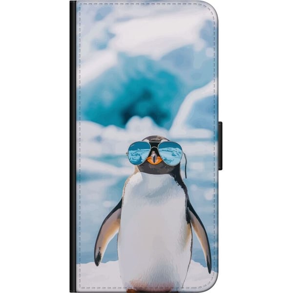 Kompatibel Tegnebogsetui til OnePlus 9 Pro Pingvin med briller sjovt vinterdesign humoristisk kold stil med is hav og en trendy moderne følelse af ku
