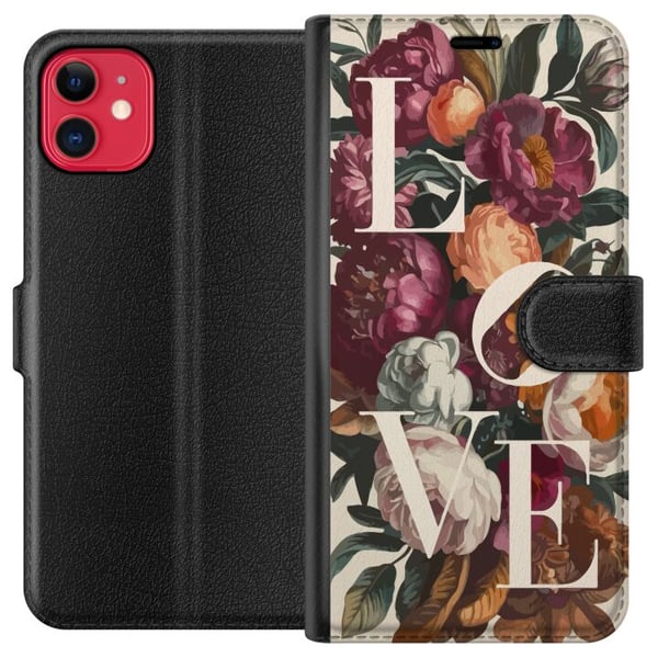 Kompatibel Tegnebogsetui til Apple iPhone 11 Love blomstermotiv med pæoner i vintage stil, romantisk og varmt design til dig, der elsker klassisk skø Kompatibel Tegnebogsetui til Apple iPhone 11 Love blomstermotiv med pæoner i vintage stil, romantisk og varmt design til dig, der elsker klassisk skø