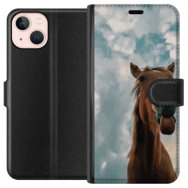Kompatibel Tegnebogsetui til Apple iPhone 13 mini Hest
