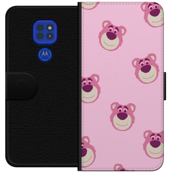 Kompatibel Tegnebogsetui til Motorola Moto G9 Play Søde bjørne på lyserød baggrund, sødt mønster, der giver et charmerende udtryk, perfekt gaveidé