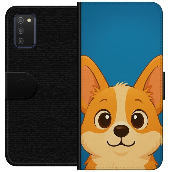 Kompatibelt Lommeboketui til Samsung Galaxy A03s Hello Corgi