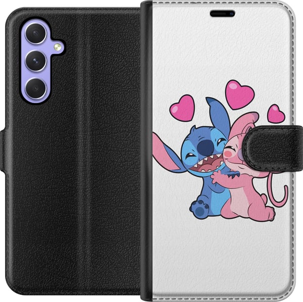 Kompatibel Tegnebogsetui til Samsung Galaxy A54 Lilo & Stitch