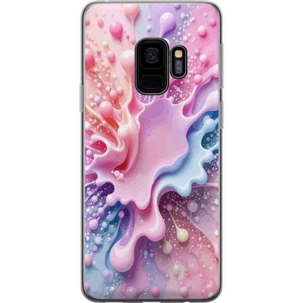 Yhteensopiva Puhelinkuori Samsung Galaxy S9 Pastelliroiske-design – Abstrakti taide vaaleanpunaisessa, sinisessä ja violetissa värikuviossa Yhteensopiva Puhelinkuori Samsung Galaxy S9 Pastelliroiske-design – Abstrakti taide vaaleanpunaisessa, sinisessä ja violetissa värikuviossa