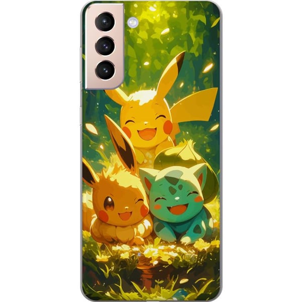 Yhteensopiva Puhelinkuori Samsung Galaxy S21 Pixelmonster pelityyli - värikäs muotoilu retroa rakastaville pelaajille