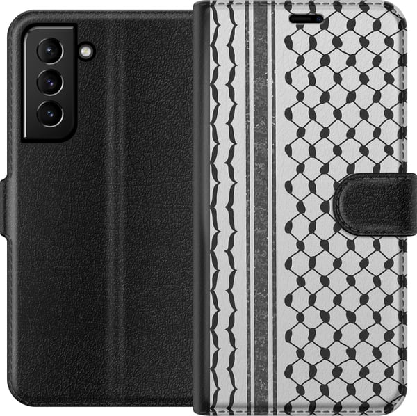 Yhteensopiva Lompakkokotelo Samsung Galaxy S21+ 5G Palestiinalainen kuvio - perinteiseen tyyliin inspiroima keffiyeh-kangas