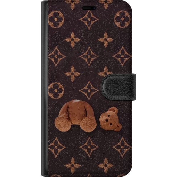 Kompatibelt Plånboksfodral till Samsung Galaxy S9+ Grafiskt monogrammönster med isärplockad nalle i konstnärlig stil
