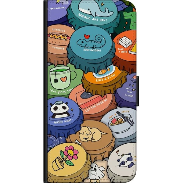 Kompatibel Tegnebogsetui til Motorola Moto G9 Play Kawaii søde figurer anime manga-legetøj
