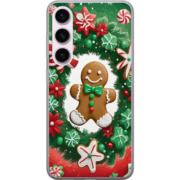 Kompatibel Mobilcover til Samsung Galaxy S23 jul peberkage plakat peberkage julekager juletræ slik søtsager julemotiv retrodesign