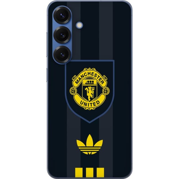 Kompatibelt Mobildeksel til Samsung Galaxy S25+ Manchester United plakat Adidas våpenskjold fotballklubb Premier League logo gul svart retro design k Kompatibelt Mobildeksel til Samsung Galaxy S25+ Manchester United plakat Adidas våpenskjold fotballklubb Premier League logo gul svart retro design k
