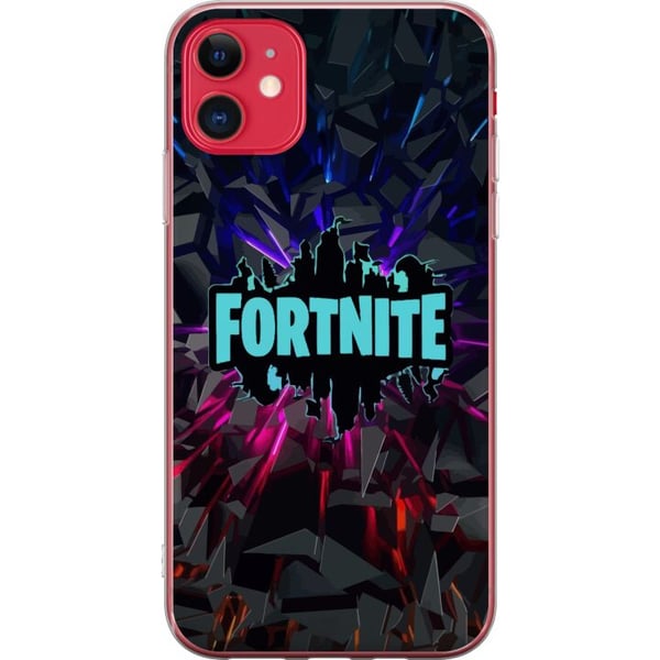 Kompatibelt Mobildeksel til Apple iPhone 11 Spillinspirert abstrakt logo i neon med eksploderende former og dynamisk energi