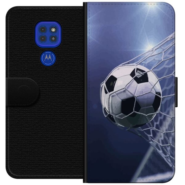 Kompatibel Tegnebogsetui til Motorola Moto G9 Play Fodbold Hastighed Net Sport Kamp Spil