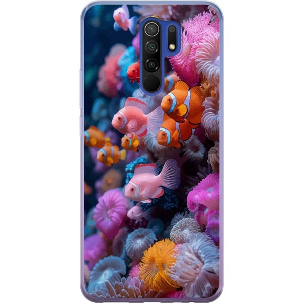 Kompatibelt Mobilskal till Xiaomi Redmi 9 Fish Coral Ocean Sea Underwater
