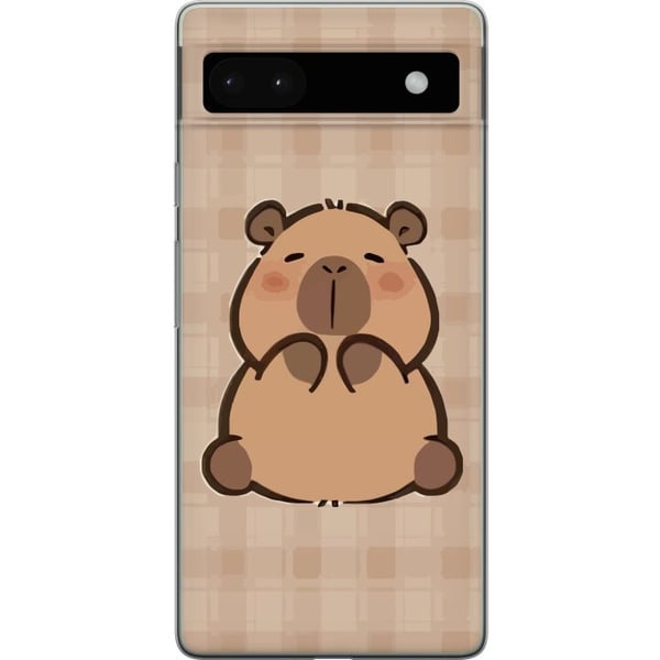 Yhteensopiva Puhelinkuori Google Pixel 6a Mobilskal kawaii capybara flera figurer japansk stil