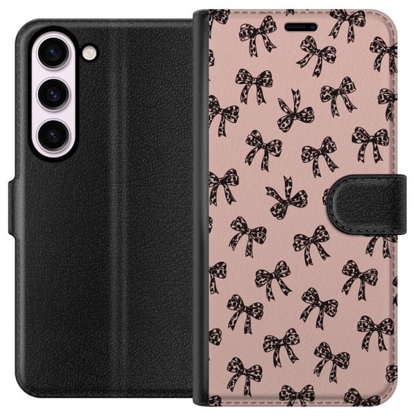 Kompatibel Tegnebogsetui til Samsung Galaxy S23 sløjfe mønster leopard rosetter pink sød mode piget retro design print tapet stil lyserød baggrund ku Kompatibel Tegnebogsetui til Samsung Galaxy S23 sløjfe mønster leopard rosetter pink sød mode piget retro design print tapet stil lyserød baggrund ku